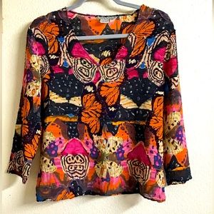 Alberto Makali Abstract Print Top Blouse